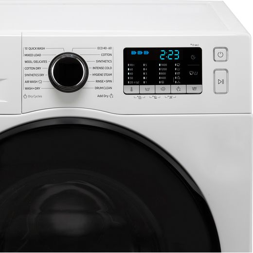 Samsung Series 5 ecobubble™ 8Kg / 5Kg Washer Dryer - White - Control panel